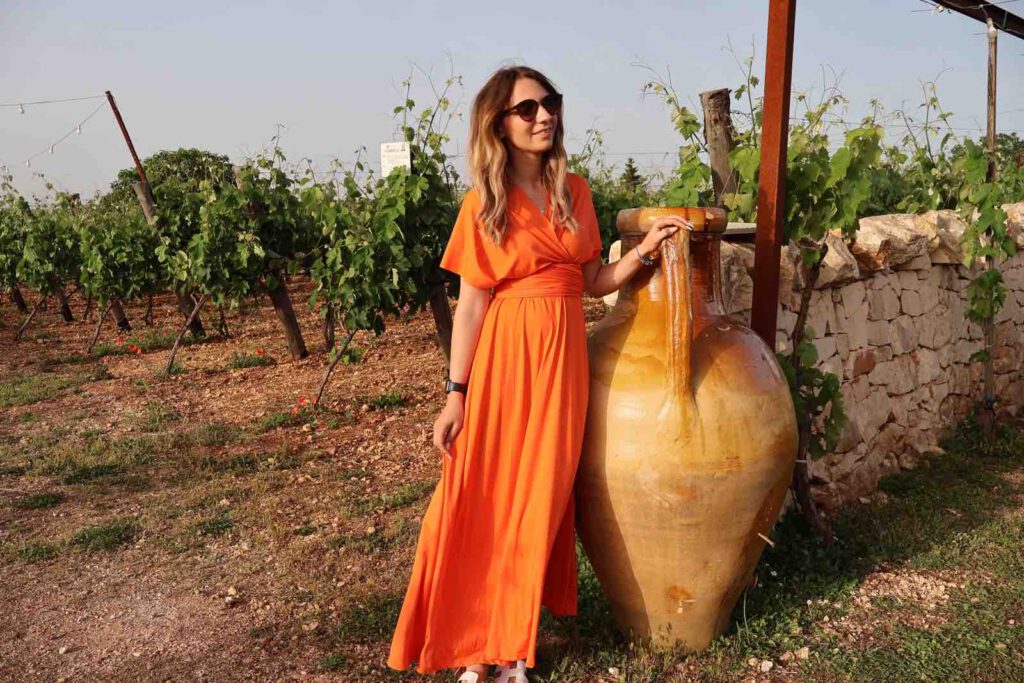 puglia dei Trulli, Christin Großheim amphore weingut apulien martina franca weinverkostung