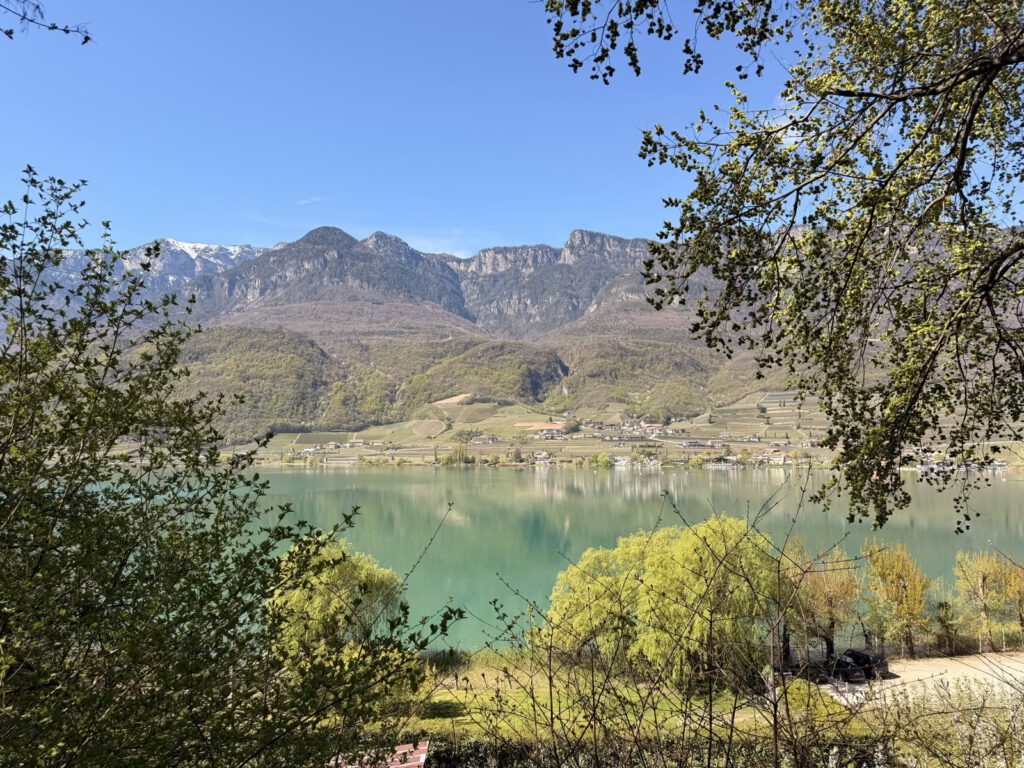 Aussicht Kalterer See türkisfarbenes Wasser